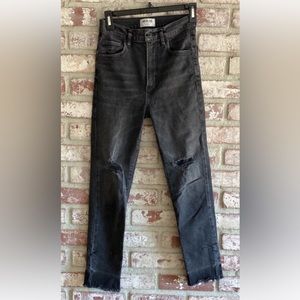 A Golde Feel Good Super Skinny High Rise Distressed jeans